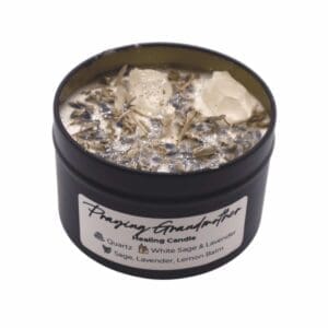 Praying Grandmother Quartz Crystal Candle